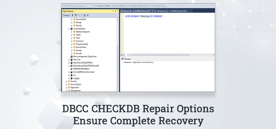 Does the DBCC CHECKDB Repair Options Ensure Complete Recovery